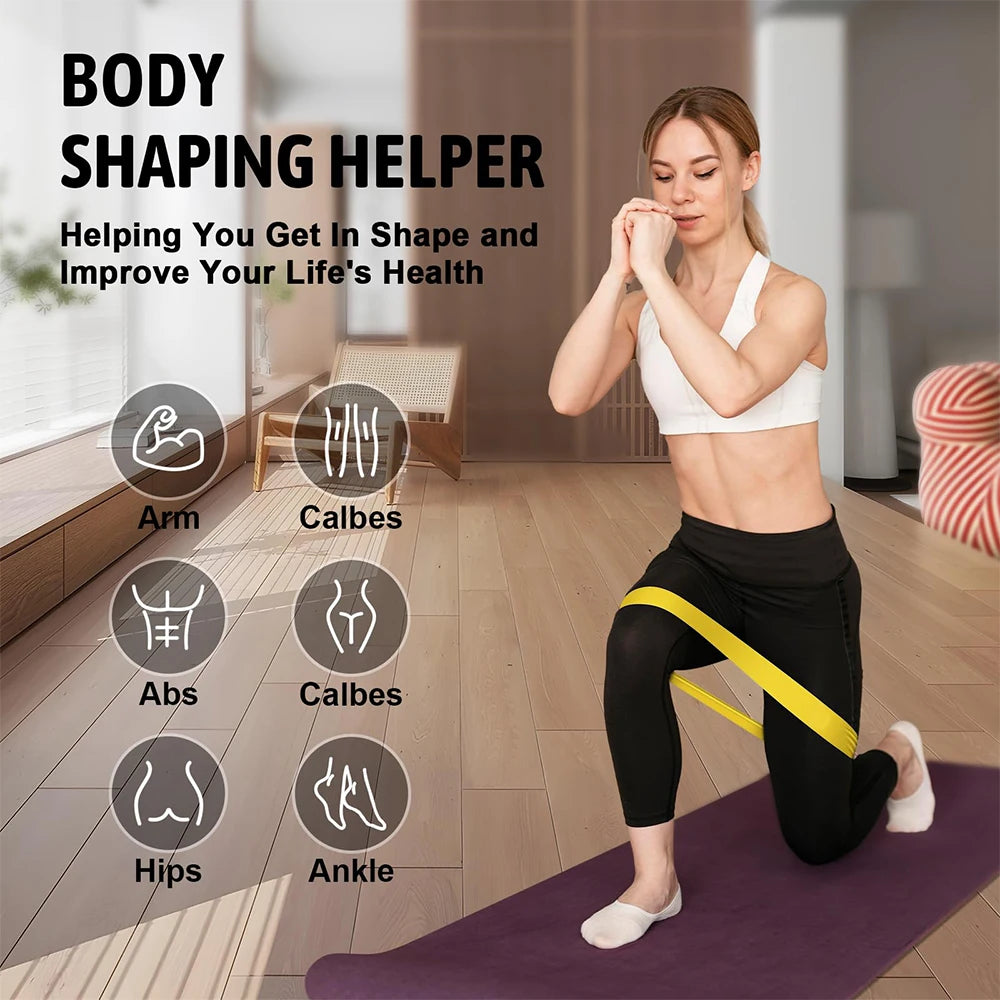 Resistance Loop Bands Set of 5 - Yoga, Pilates & Booty Training Bands