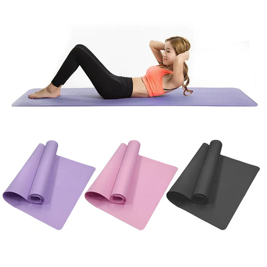 4MM Non-Slip Yoga Mat - Exercise Mat for Fitness, Yoga & Pilates