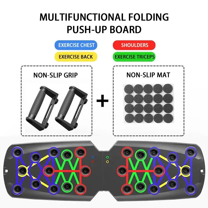 Color-Coded Push-Up Board Set - Portable Multi-Function Home Workout