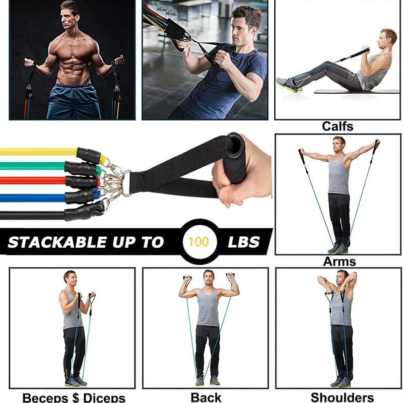 Professional Resistance Bands Set - Bodybuilding & Home Gym Workout