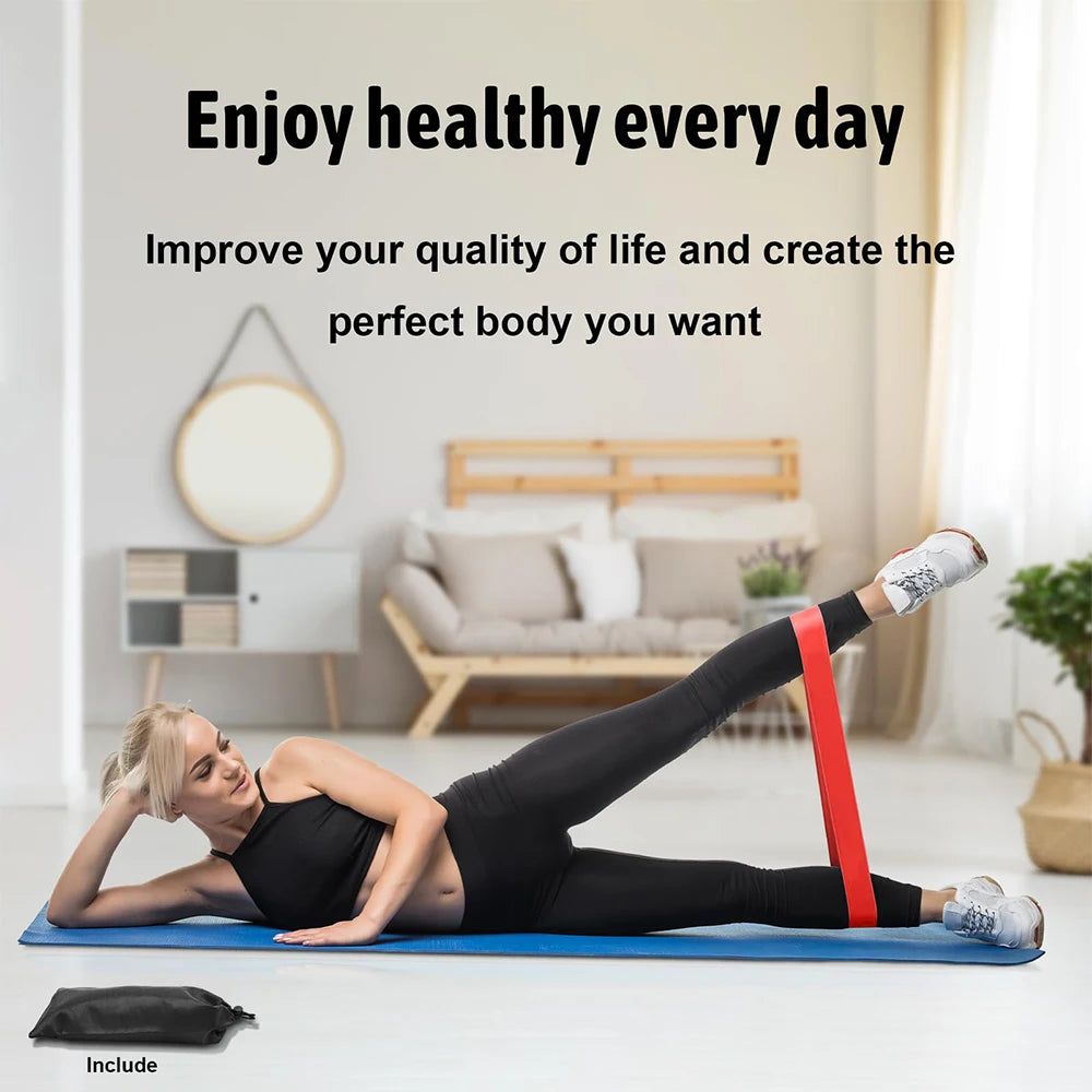 Resistance Loop Bands Set of 5 - Yoga, Pilates & Booty Training Bands