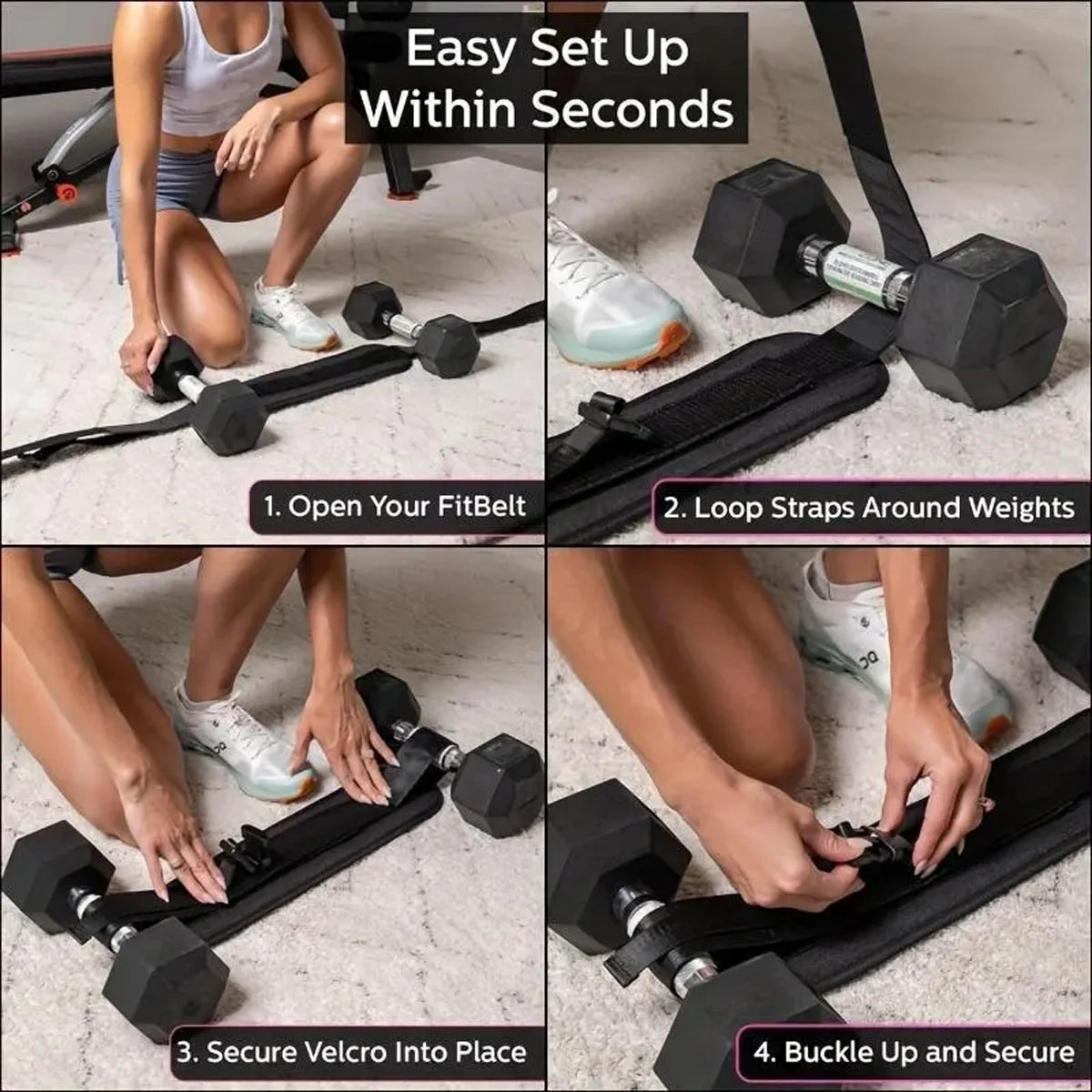 Adjustable Weighted Waist Belt - Hip & Glute Training Tool