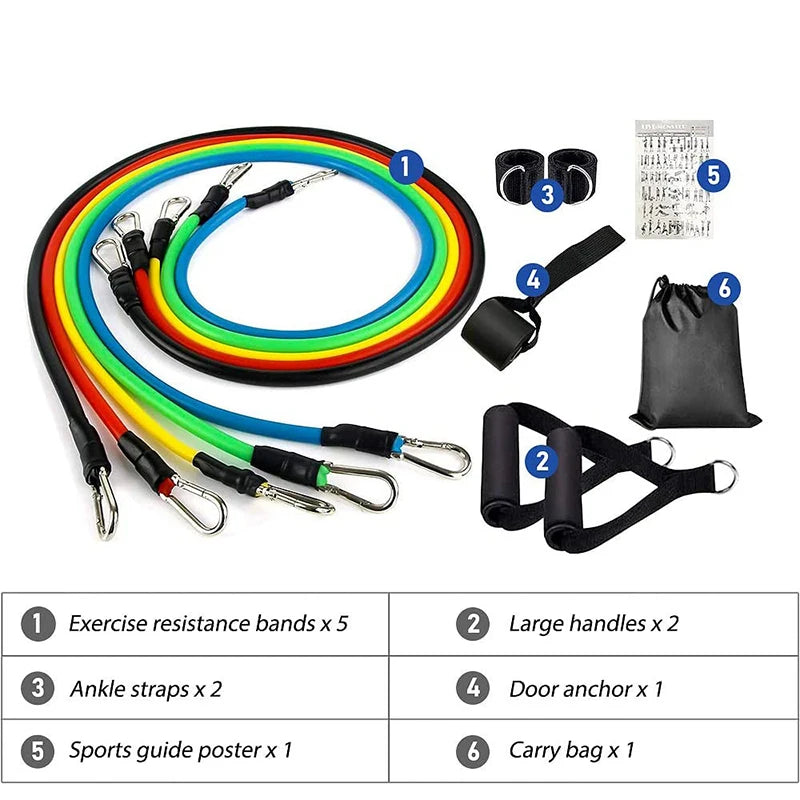 Professional Resistance Bands Set - Bodybuilding & Home Gym Workout