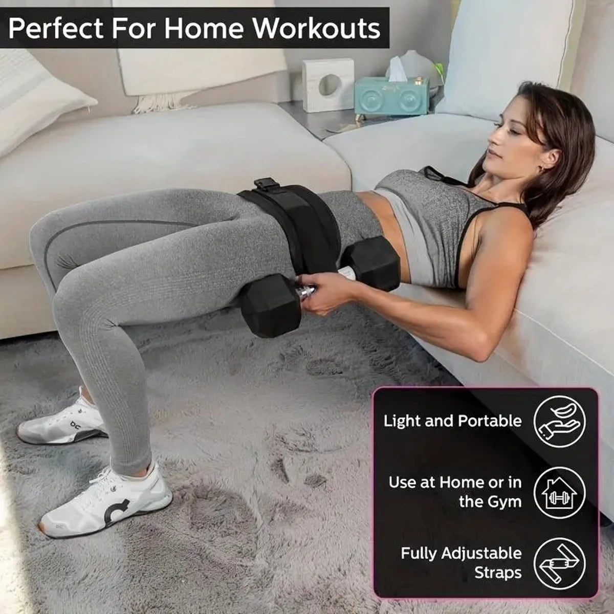 Adjustable Weighted Waist Belt - Hip & Glute Training Tool